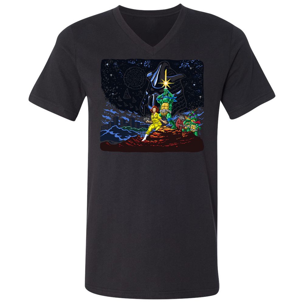 Unisex V-Neck T-Shirt - N1RU5FDP - Black - 16