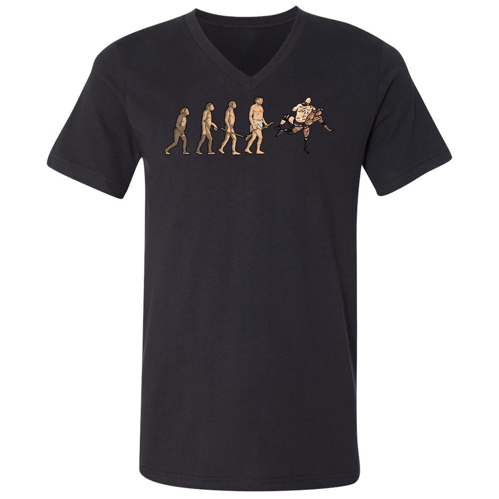 Unisex V-Neck T-Shirt - ZVKVDNJX - Black - 16