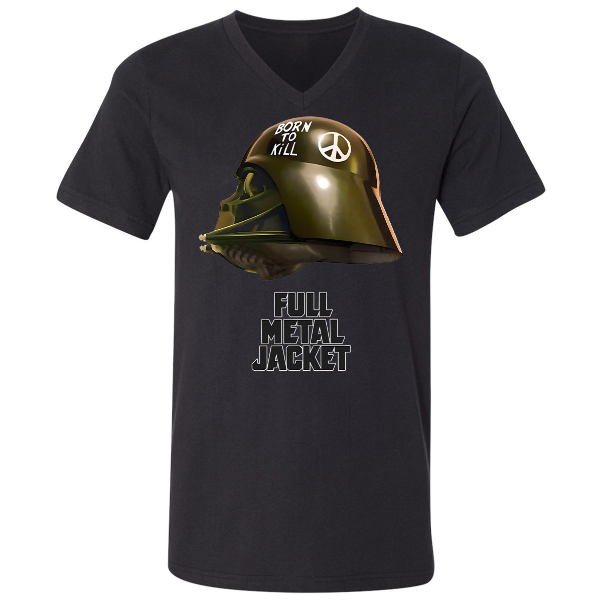 Unisex V-Neck T-Shirt - N4MSLJQB - Black - 16