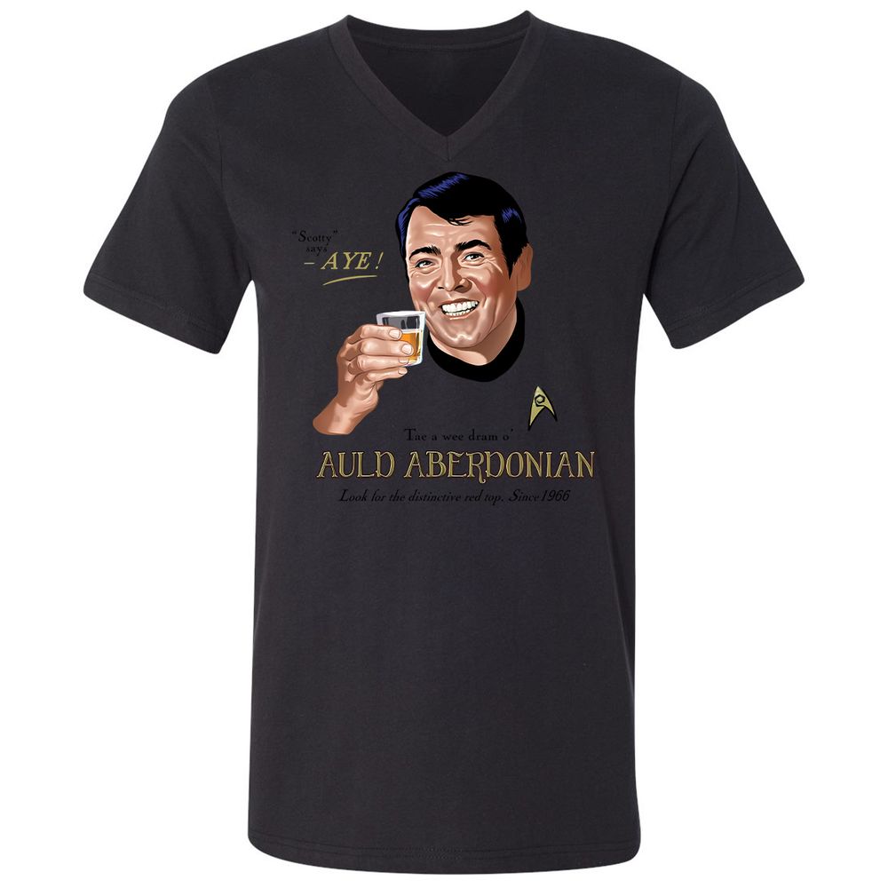 Unisex V-Neck T-Shirt - XNT61TL3 - Black - 16