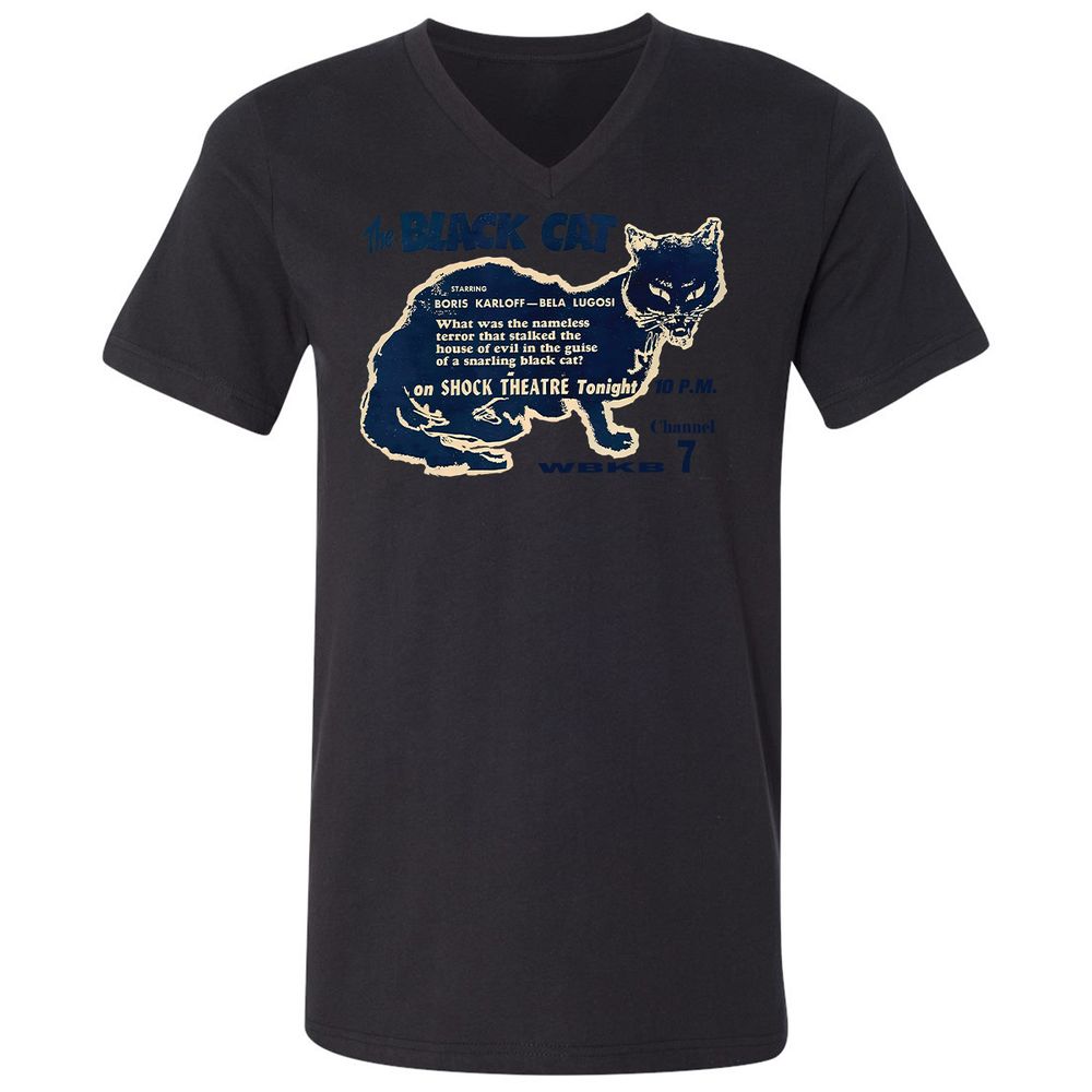 Unisex V-Neck T-Shirt - RRCR8U5U - Black - 16