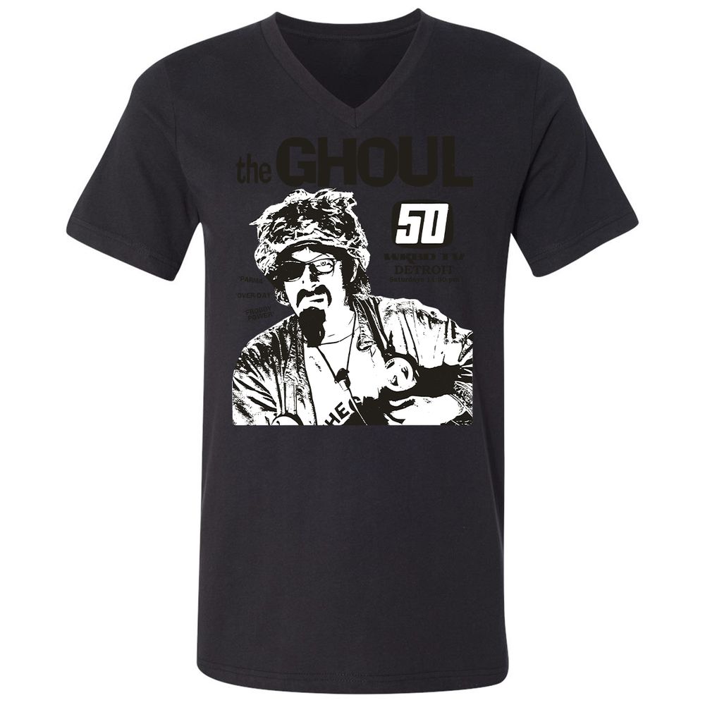 Unisex V-Neck T-Shirt - GSB3RW4P - Black - 16
