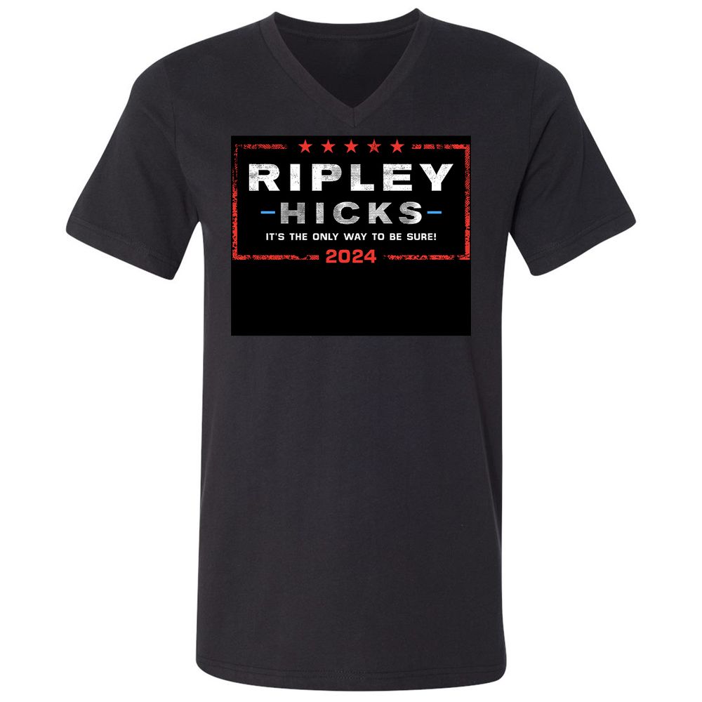 Unisex V-Neck T-Shirt - F7C5NE65 - Black - 16