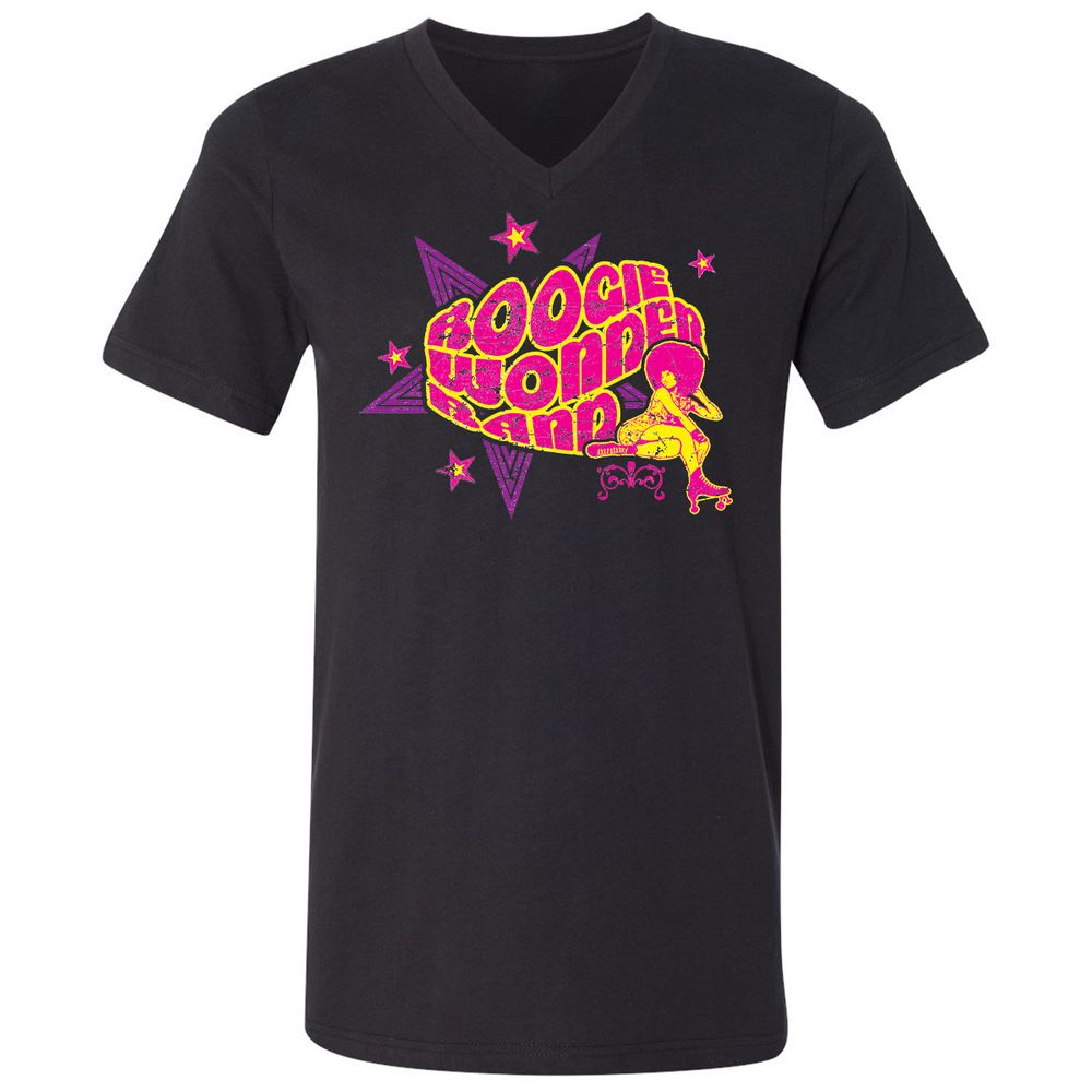 Unisex V-Neck T-Shirt - 8MDKS636 - Black - 16