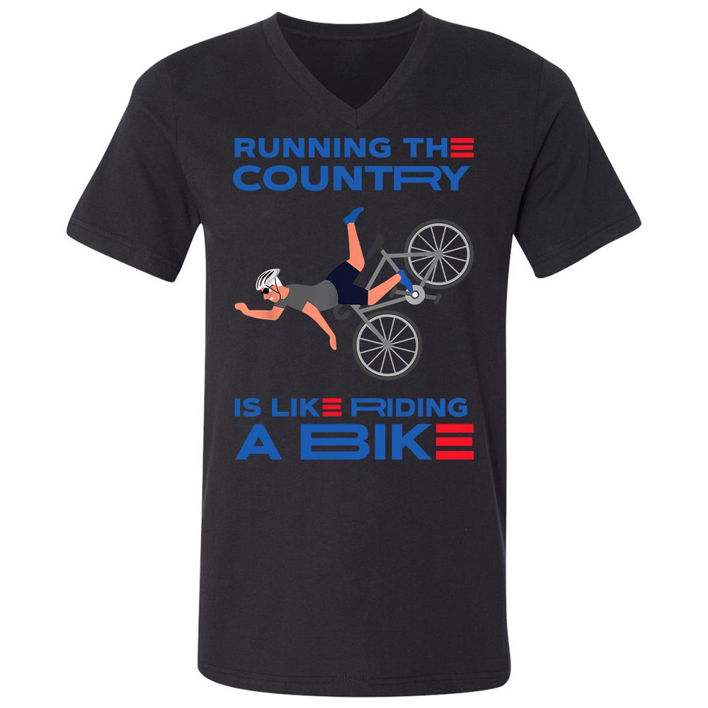 Unisex V-Neck T-Shirt - JG7MF79D - Black - 16