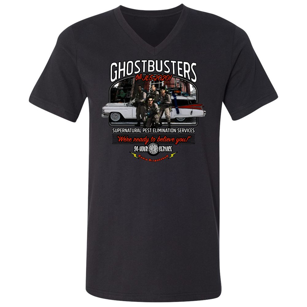 Unisex V-Neck T-Shirt - GZRNK688 - Black - 16