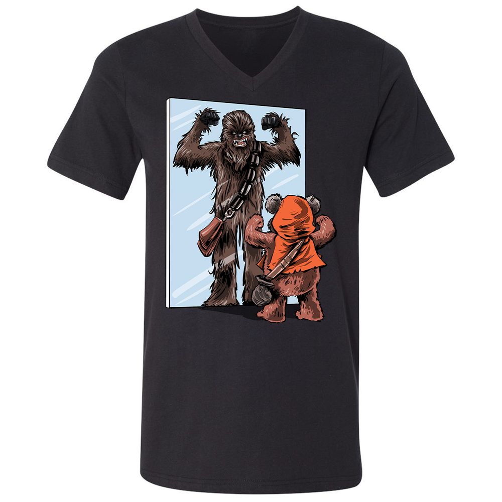 Unisex V-Neck T-Shirt - BF7ZJ424 - Black - 16