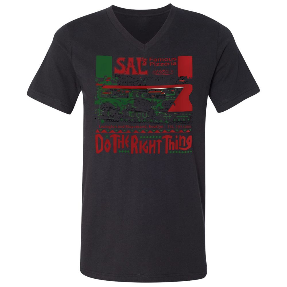 Unisex V-Neck T-Shirt - L24HGJHQ - Black - 16