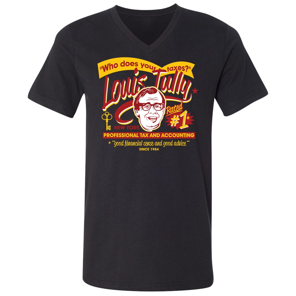 Unisex V-Neck T-Shirt - VRGFDXWB - Black - 16