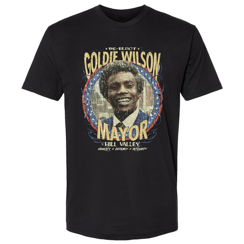 Re-Elect Mayor Goldie Wilson - Black - 16