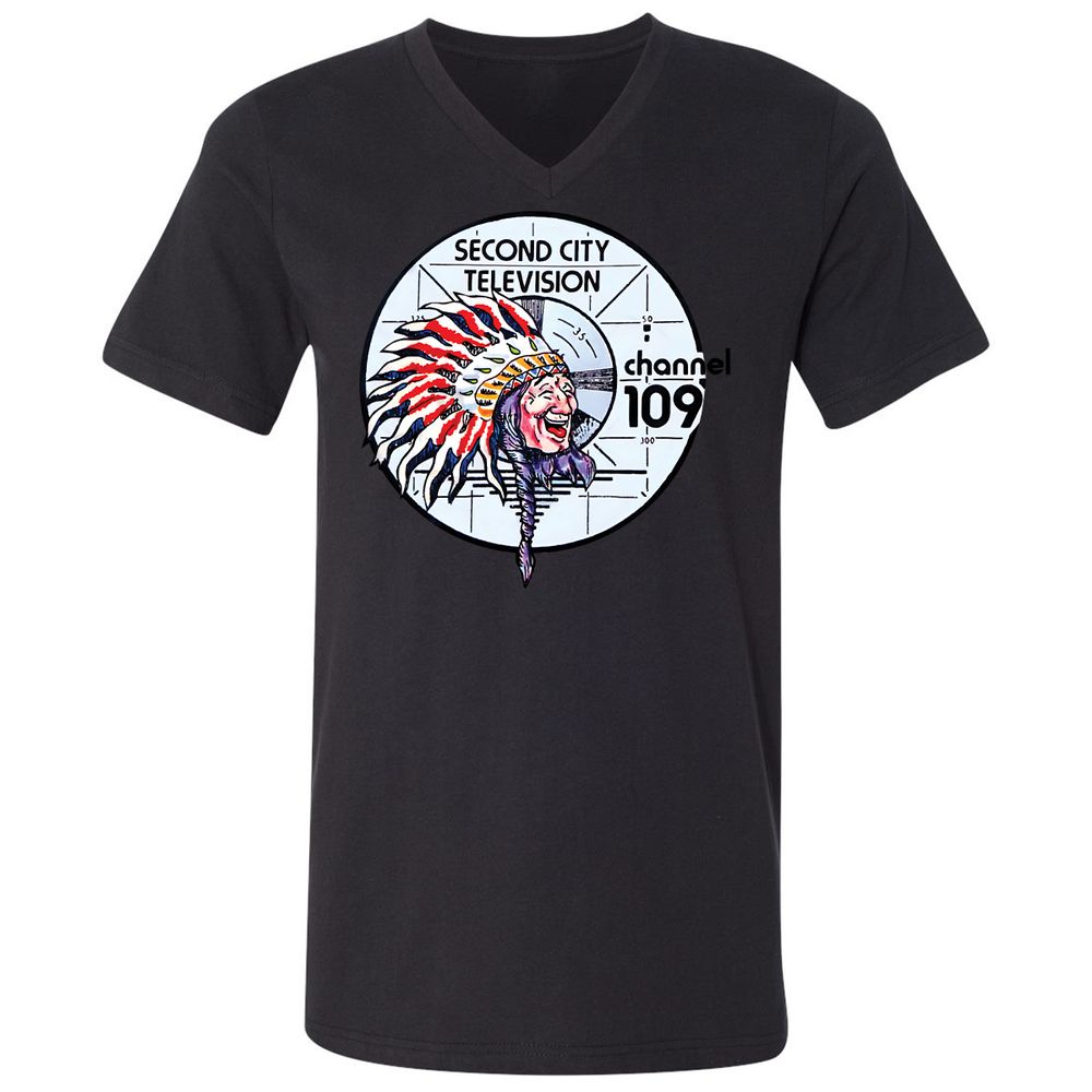 Unisex V-Neck T-Shirt - 6LZ6C9SR - Black - 16