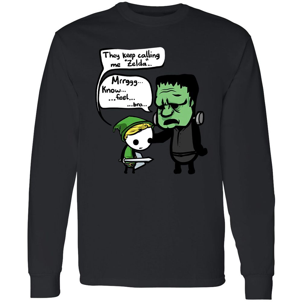 Long Sleeve T-Shirt - ZHF5PXCU - Black - 16