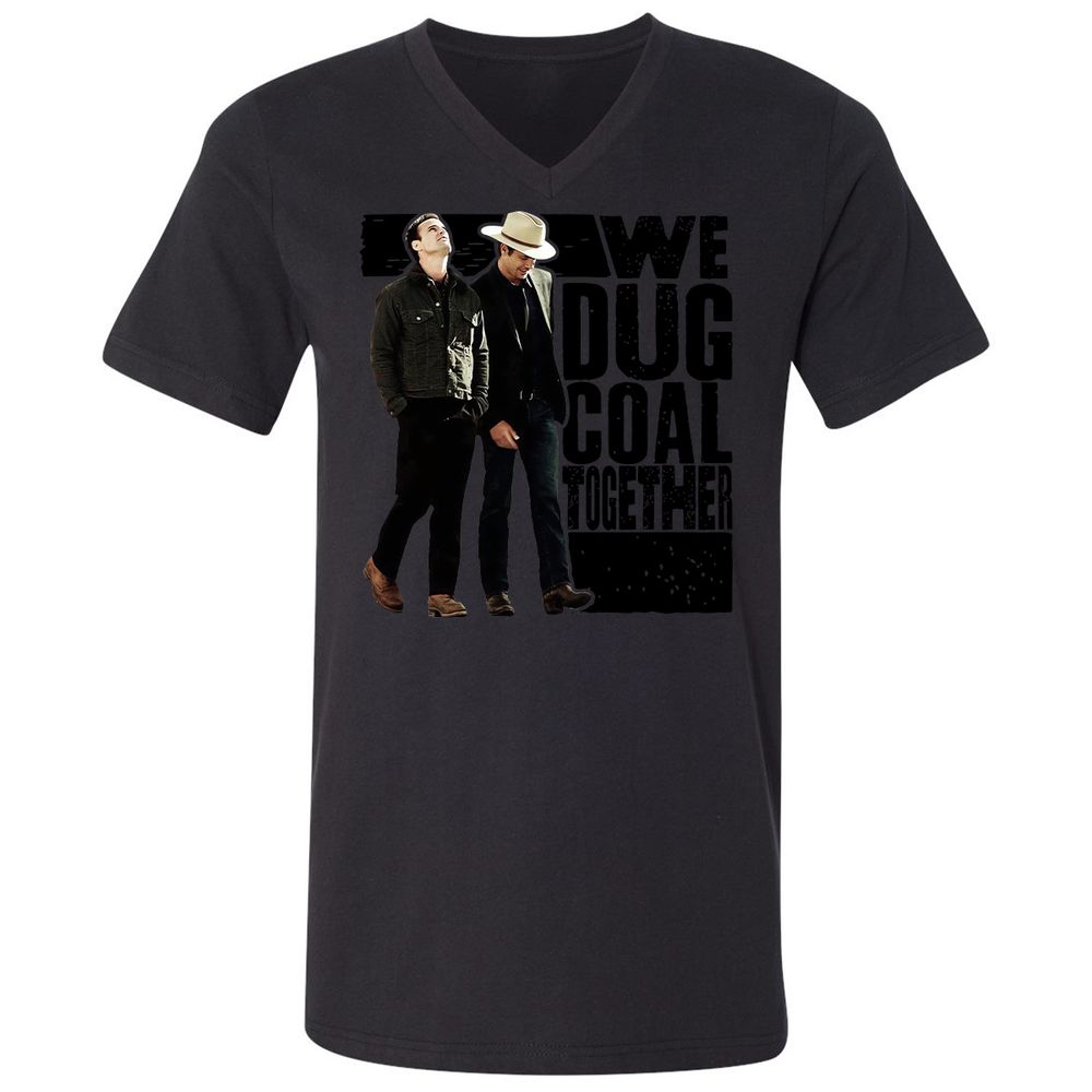 Unisex V-Neck T-Shirt - 8J5V7DVQ - Black - 16