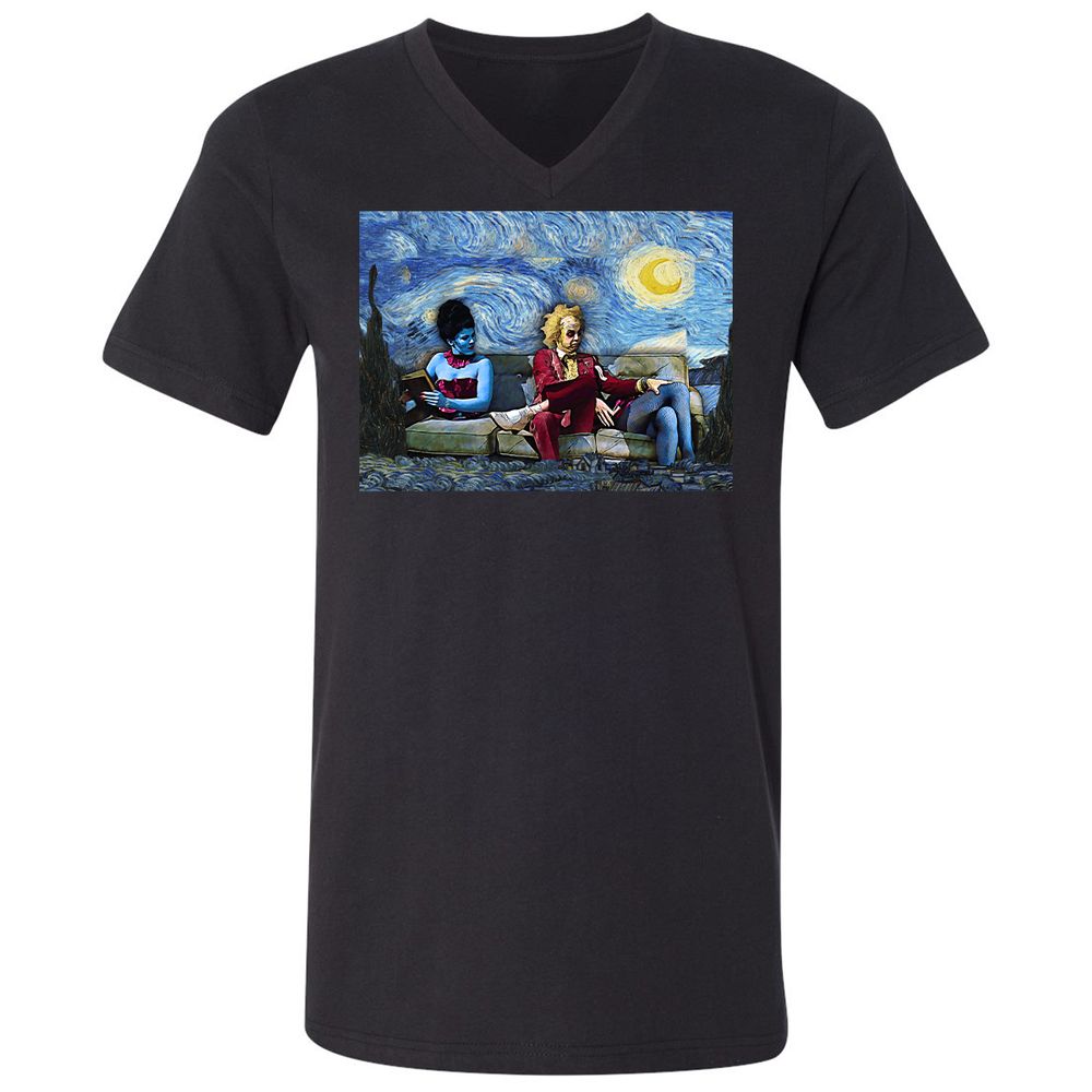 Unisex V-Neck T-Shirt - UCG35NQ5 - Black - 16