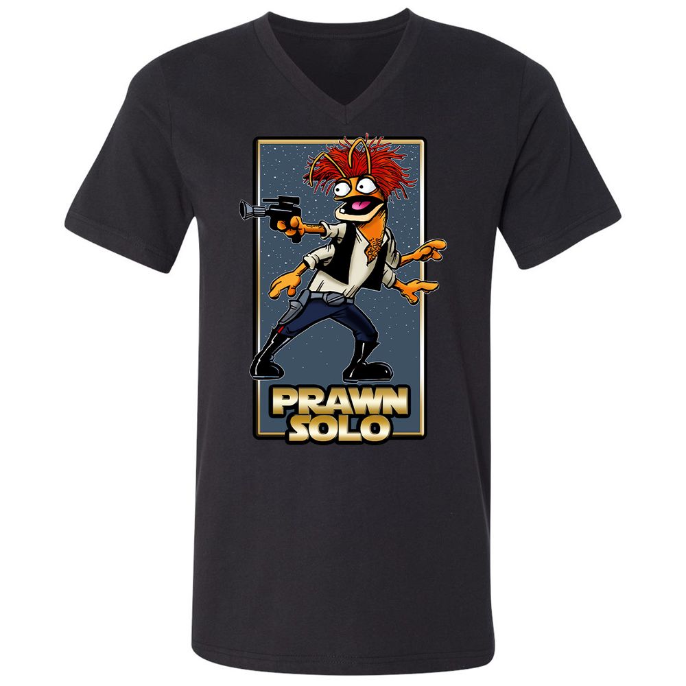 Unisex V-Neck T-Shirt - 7BXX676G - Black - 16