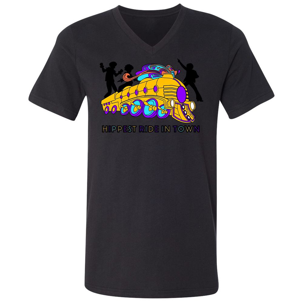 Unisex V-Neck T-Shirt - 1S7VDVJG - Black - 16