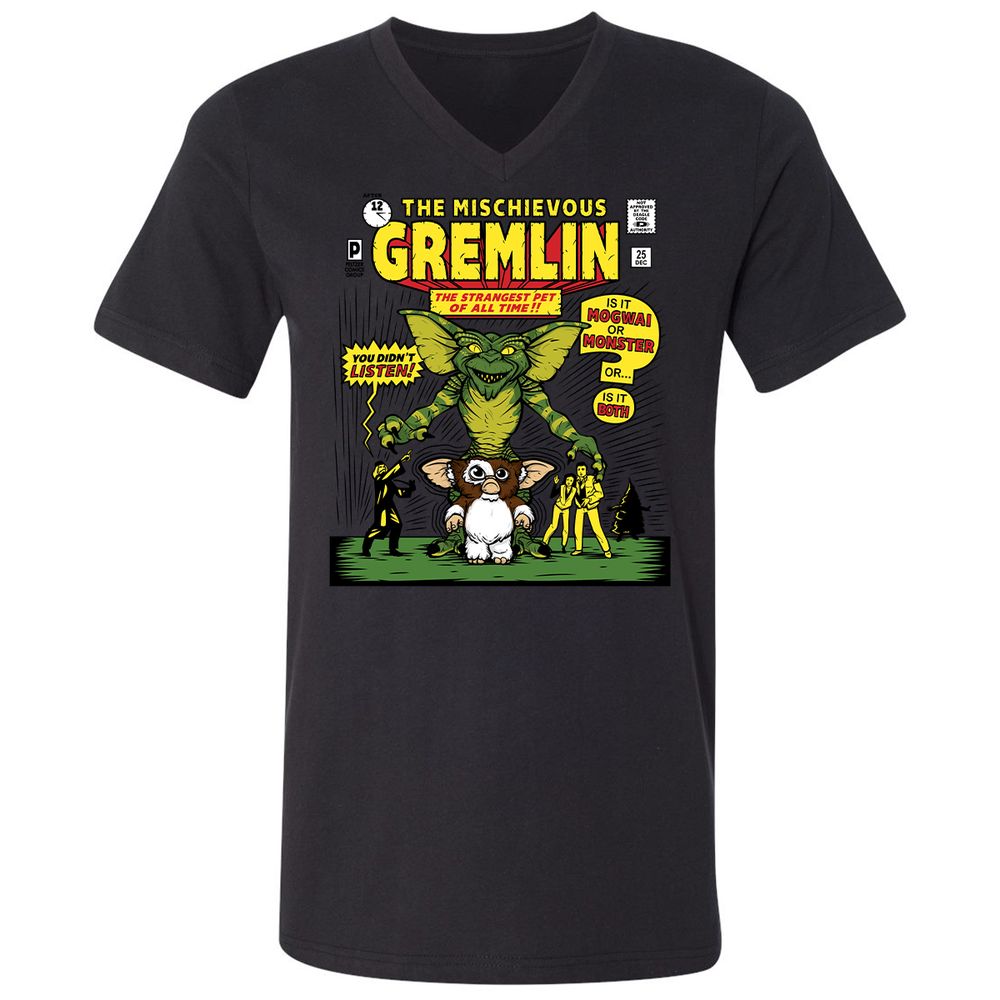 Unisex V-Neck T-Shirt - G3NK9S3V - Black - 16