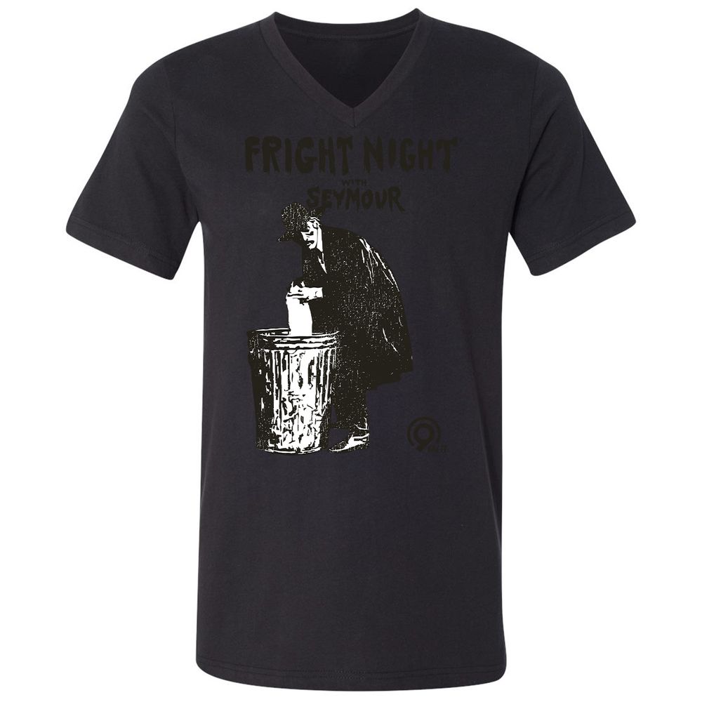 Unisex V-Neck T-Shirt - BS3EPQ8D - Black - 16