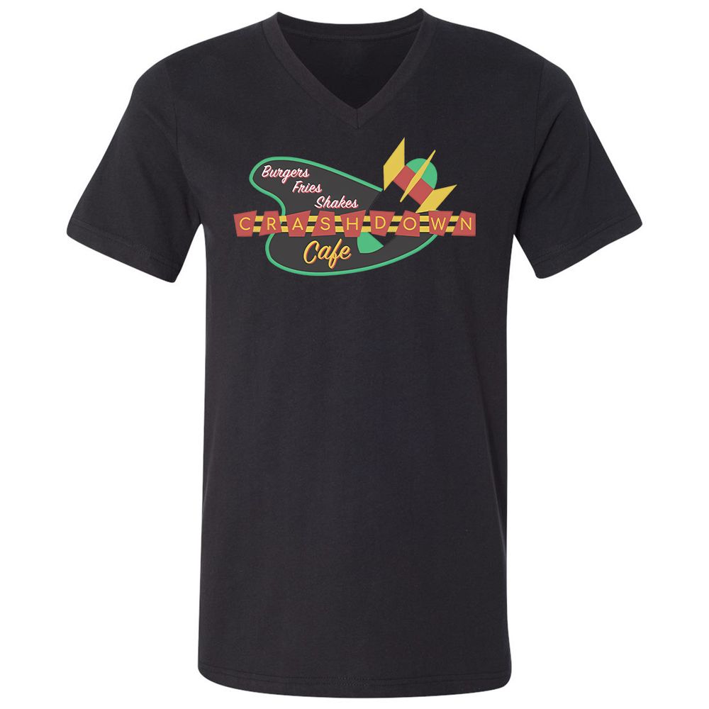 Unisex V-Neck T-Shirt - SXKYPRVR - Black - 16