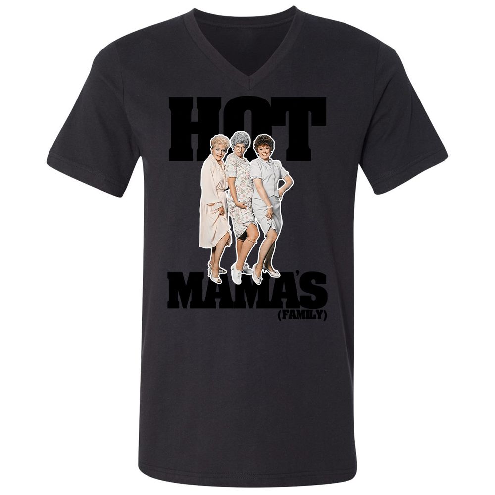 Unisex V-Neck T-Shirt - P75DFFQ7 - Black - 16
