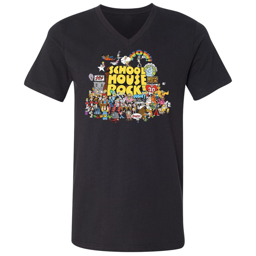 Unisex V-Neck T-Shirt - 9JCS4MXS - Black - 16