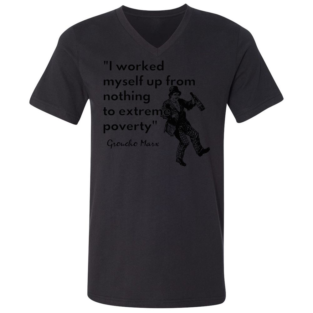 Unisex V-Neck T-Shirt - NUAAFYD3 - Black - 16