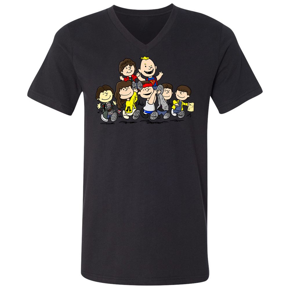 Unisex V-Neck T-Shirt - 5QJQ14DP - Black - 16