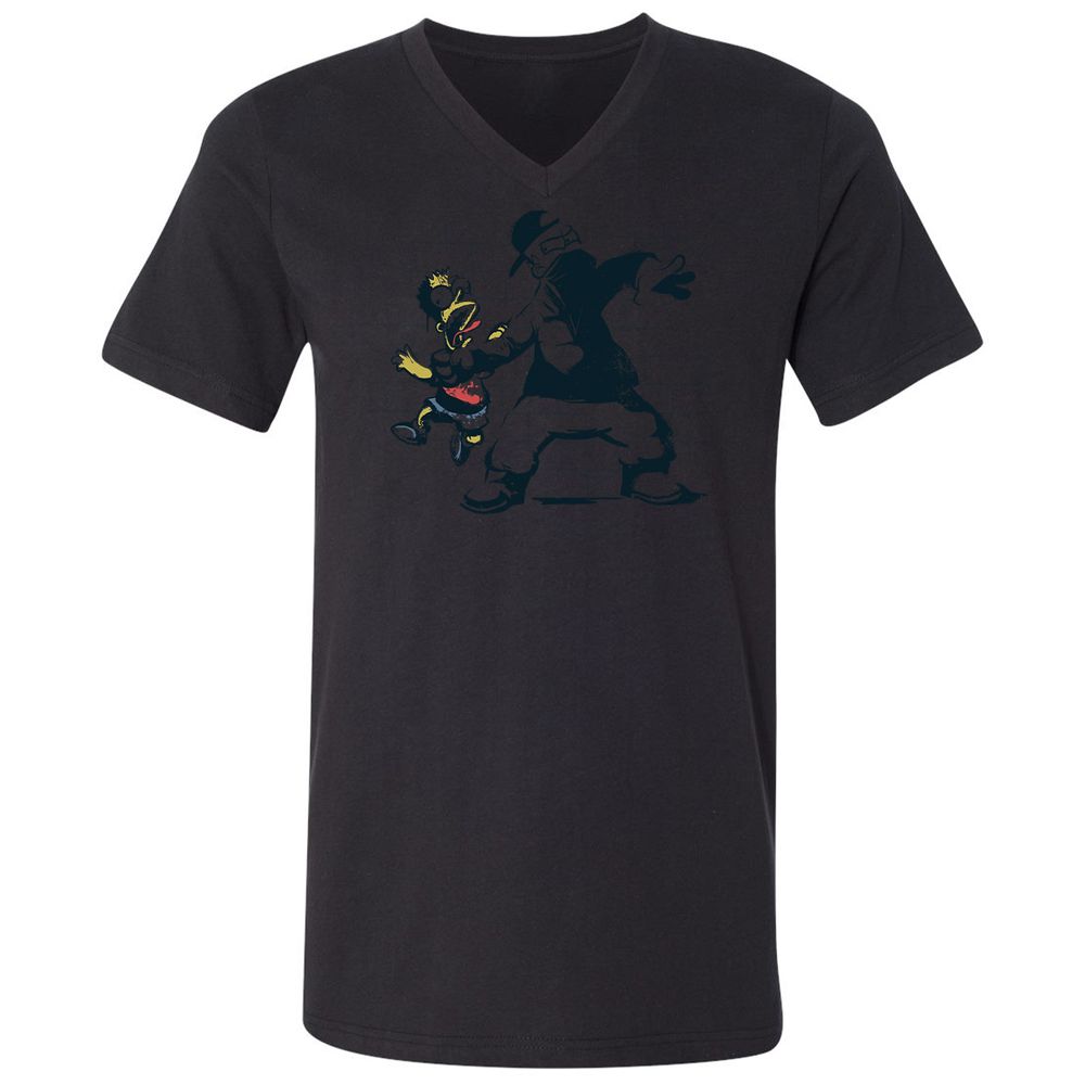 Unisex V-Neck T-Shirt - 9ZJKJMJJ - Black - 16