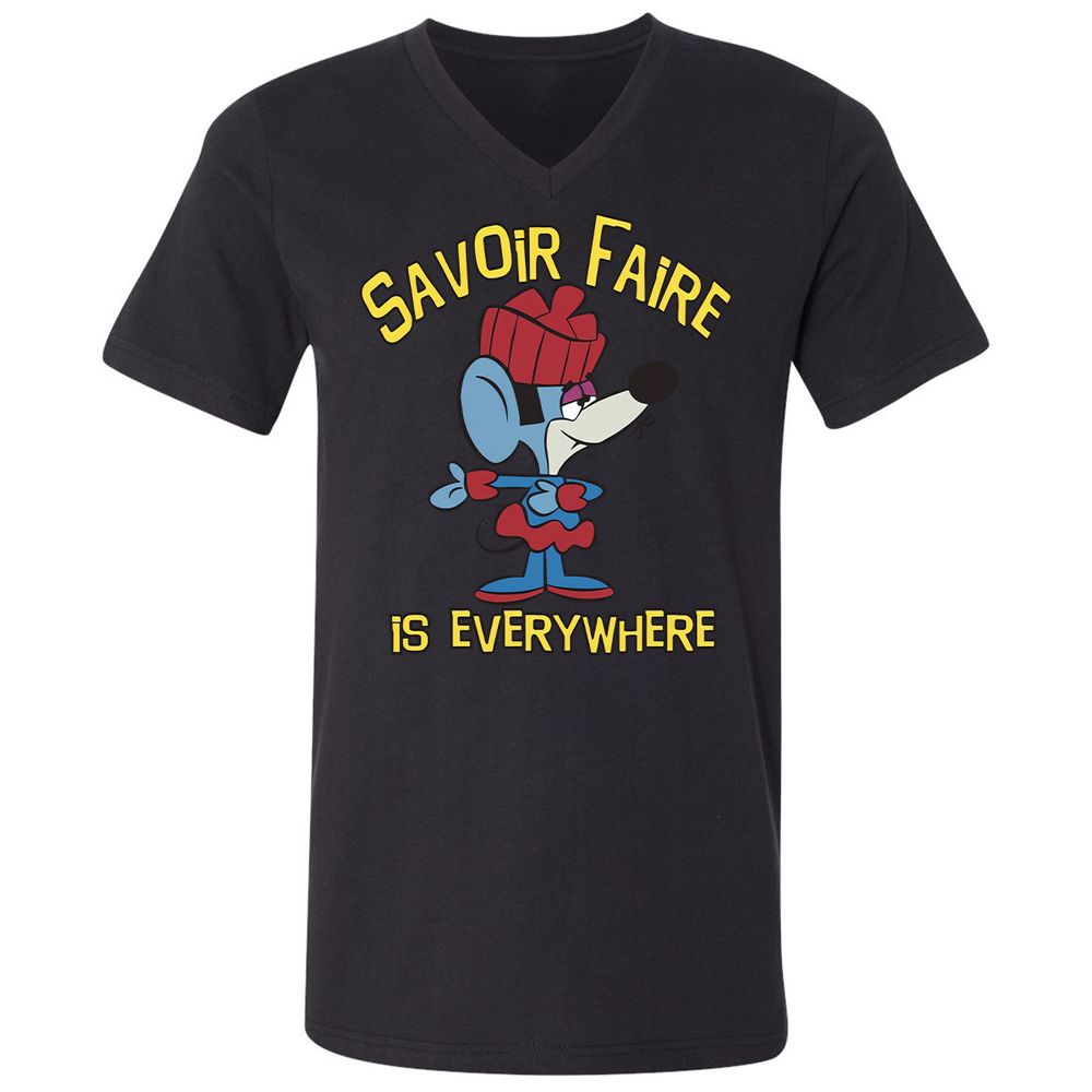 Unisex V-Neck T-Shirt - E95PJMNG - Black - 16