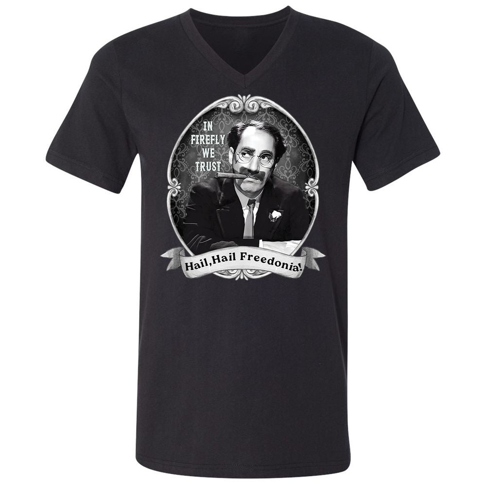 Unisex V-Neck T-Shirt - GYHSVRNG - Black - 16