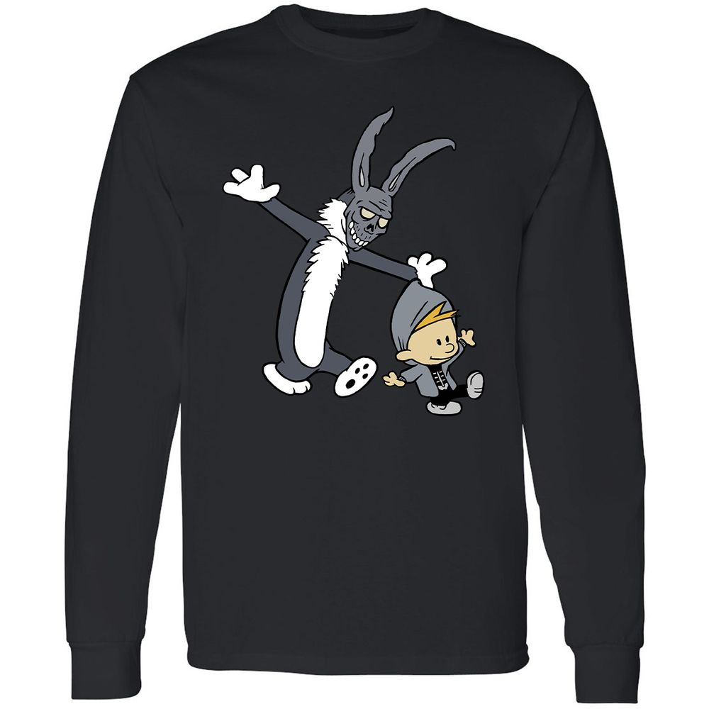Long Sleeve T-Shirt - VTJN93HQ - Black - 16