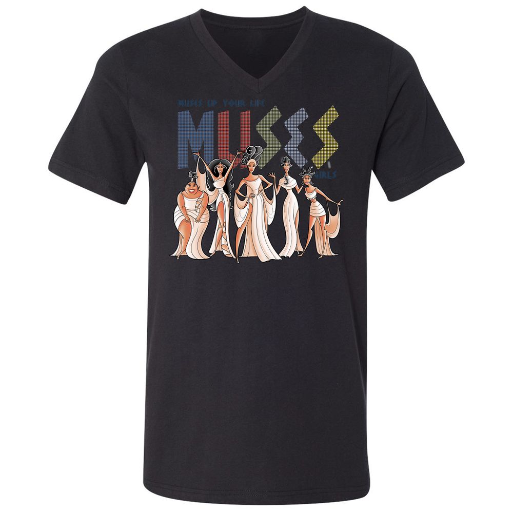 Unisex V-Neck T-Shirt - KL3G6MM6 - Black - 16