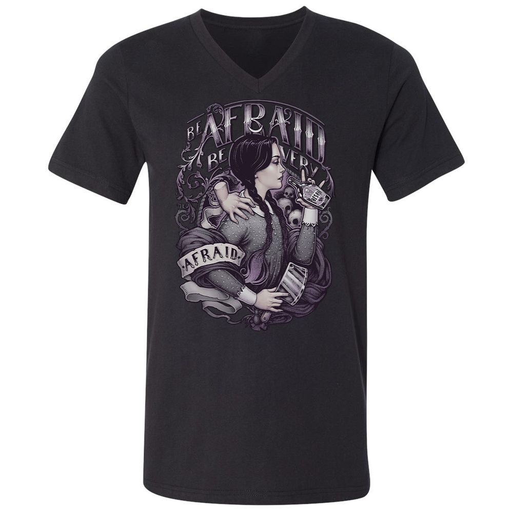 Unisex V-Neck T-Shirt - VRJHR8QH - Black - 16