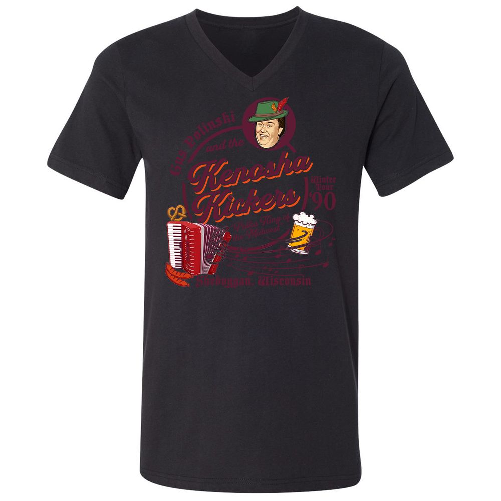 Unisex V-Neck T-Shirt - 8R8NYR4Y - Black - 16