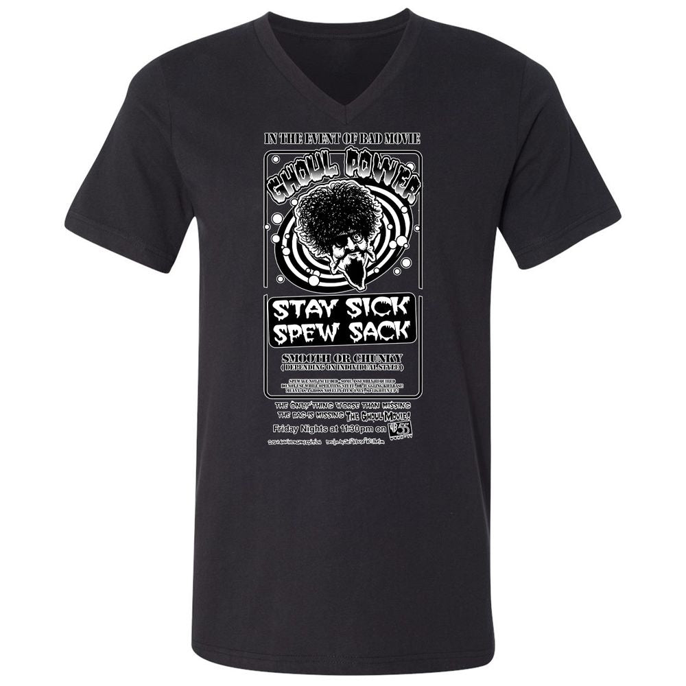 Unisex V-Neck T-Shirt - MKPWBWCH - Black - 16