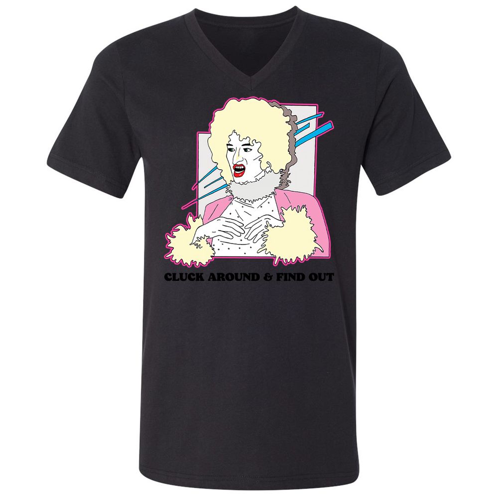 Unisex V-Neck T-Shirt - ZHEKAEQW - Black - 16