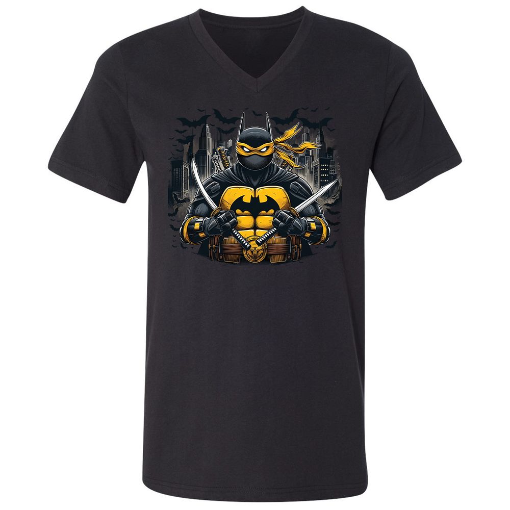 Unisex V-Neck T-Shirt - LCWCBDNJ - Black - 16