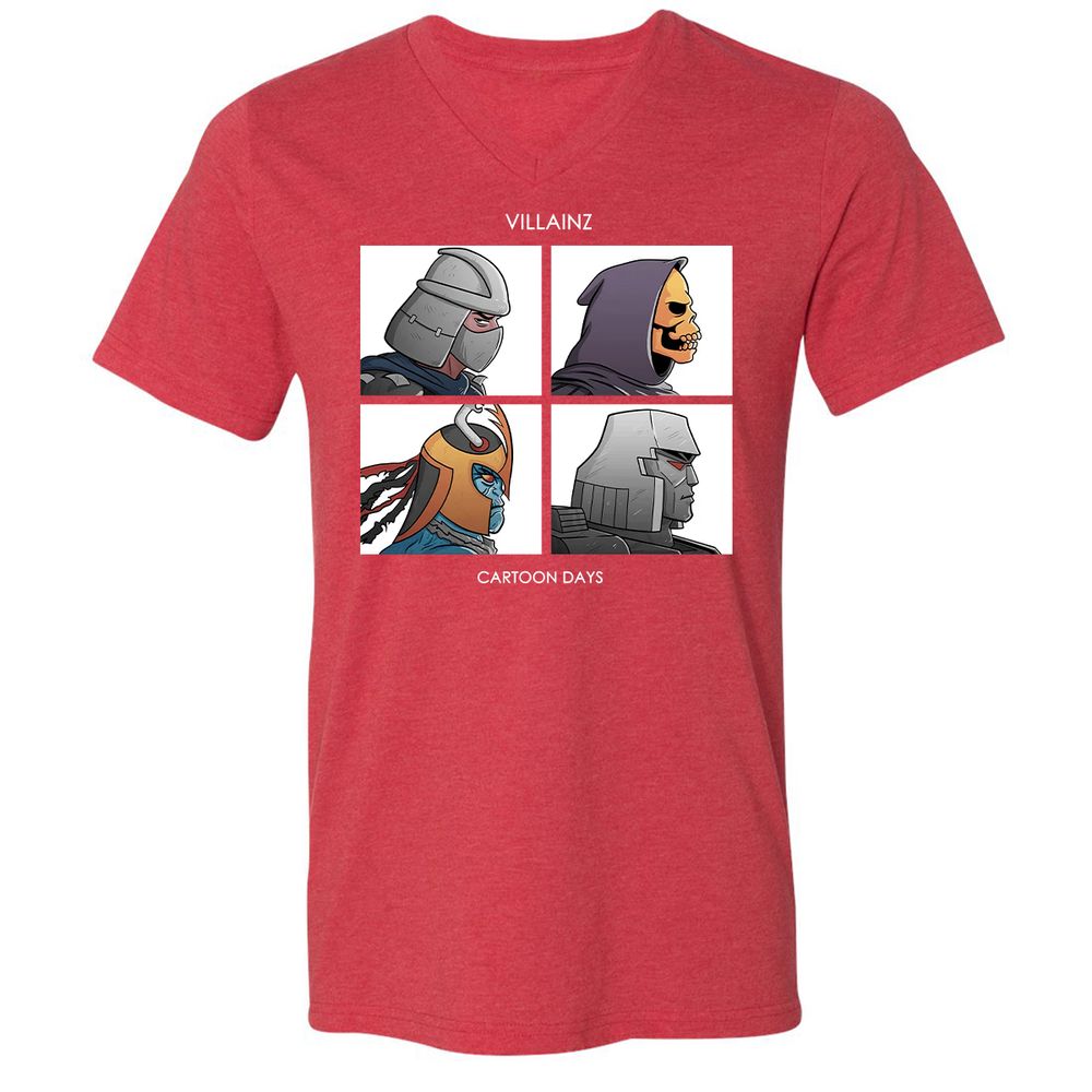 Unisex V-Neck T-Shirt - XN38YZCR - Heather Red - 16