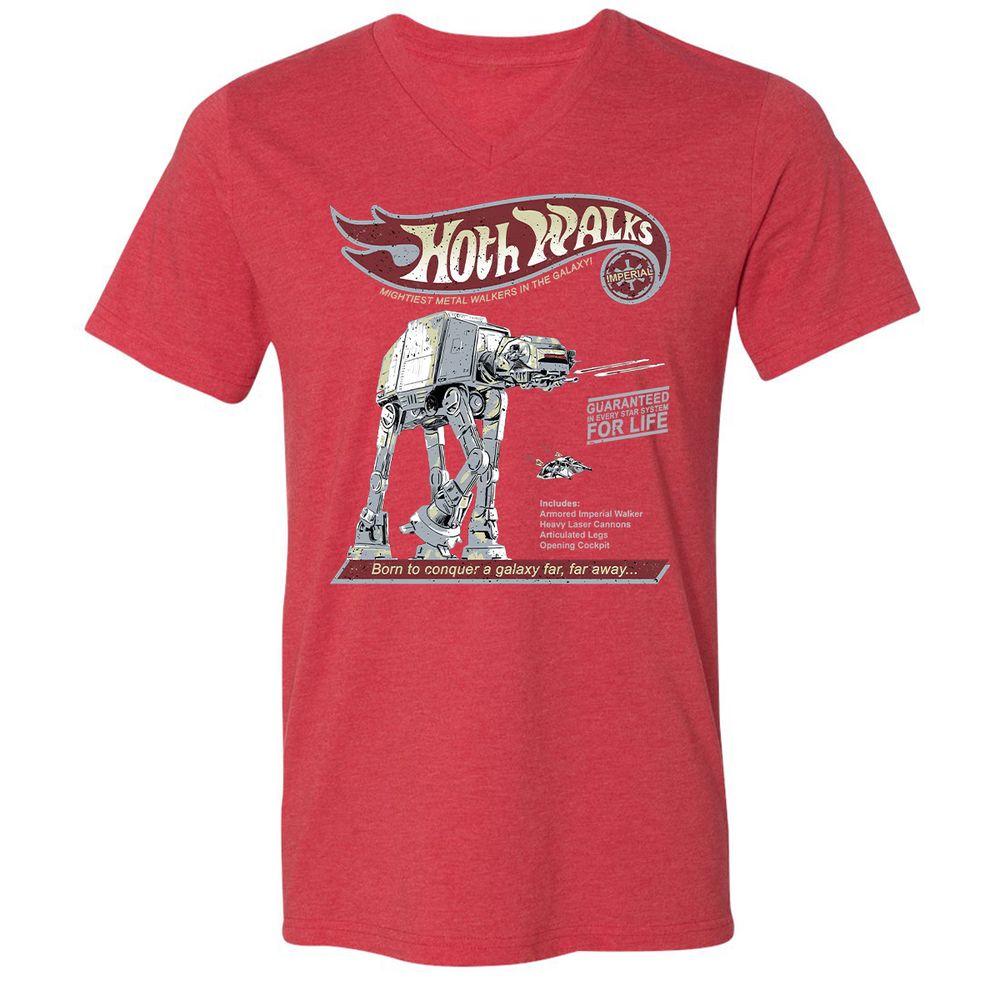 Unisex V-Neck T-Shirt - 6GH92EWL - Heather Red - 16