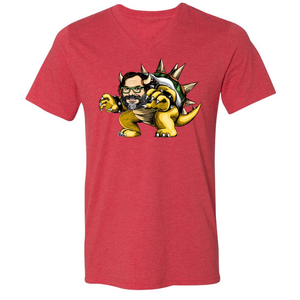 Unisex V-Neck T-Shirt - 91A1ZFXP - Heather Red - 16