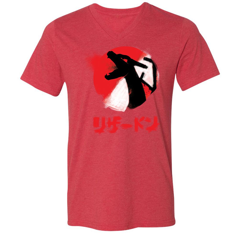 Unisex V-Neck T-Shirt - BWDK7NBD - Heather Red - 16