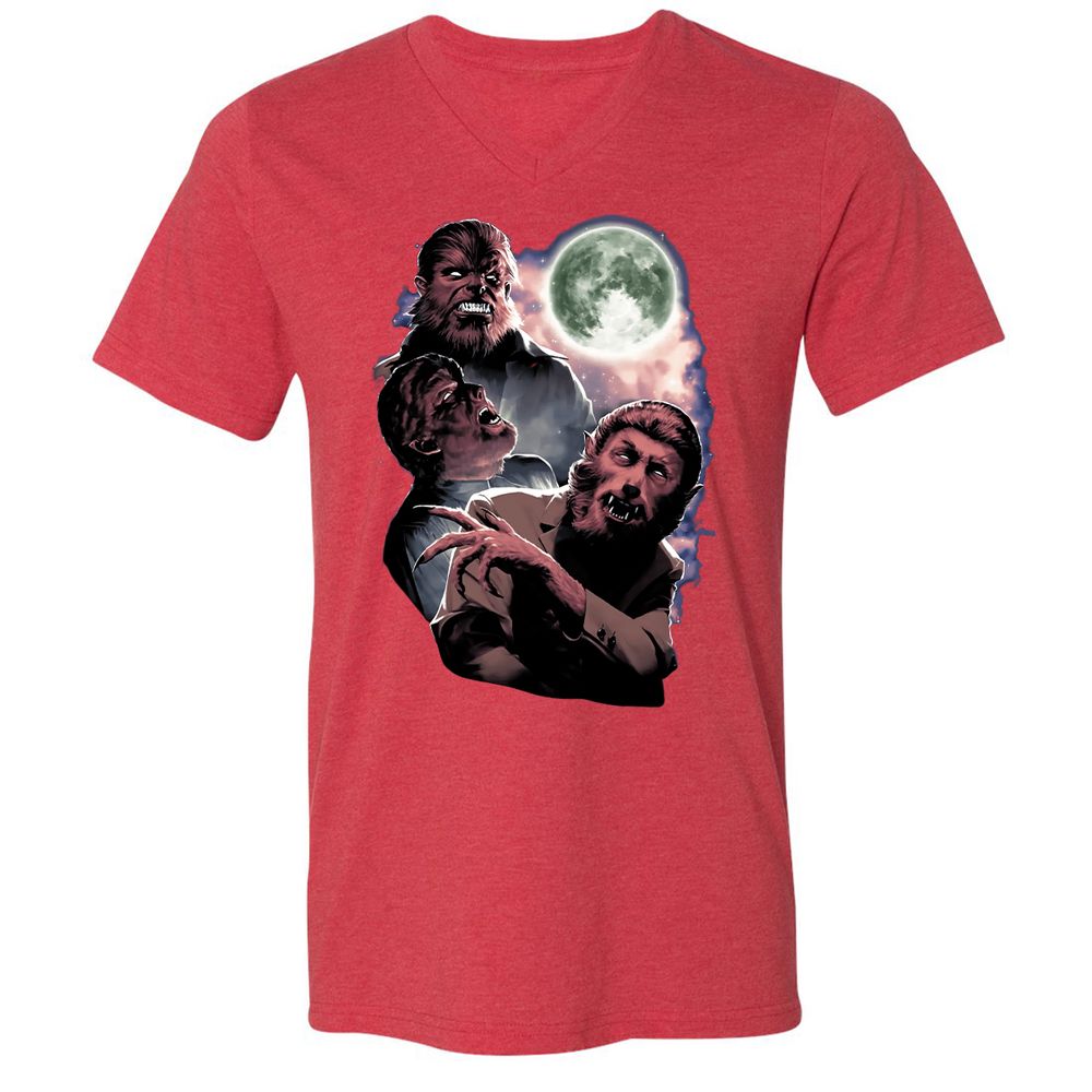 Unisex V-Neck T-Shirt - L399LW31 - Heather Red - 16