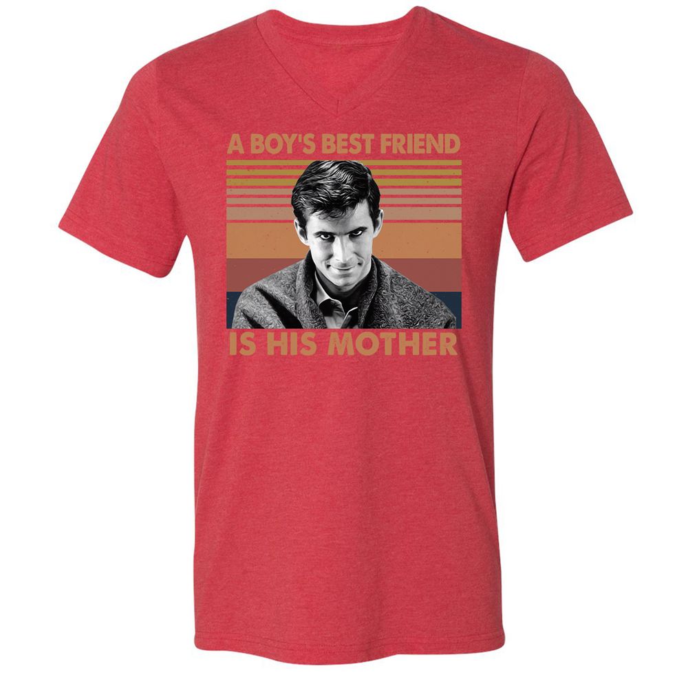 Unisex V-Neck T-Shirt - YYVBJWYT - Heather Red - 16