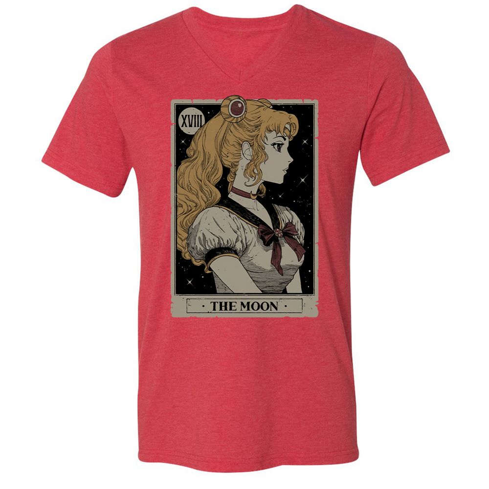 Unisex V-Neck T-Shirt - RWYRYN3G - Heather Red - 16