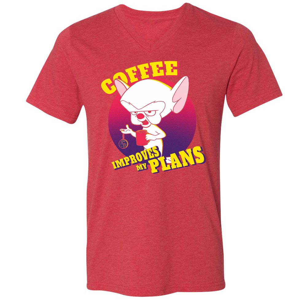 Unisex V-Neck T-Shirt - FXM2ZJJL - Heather Red - 16