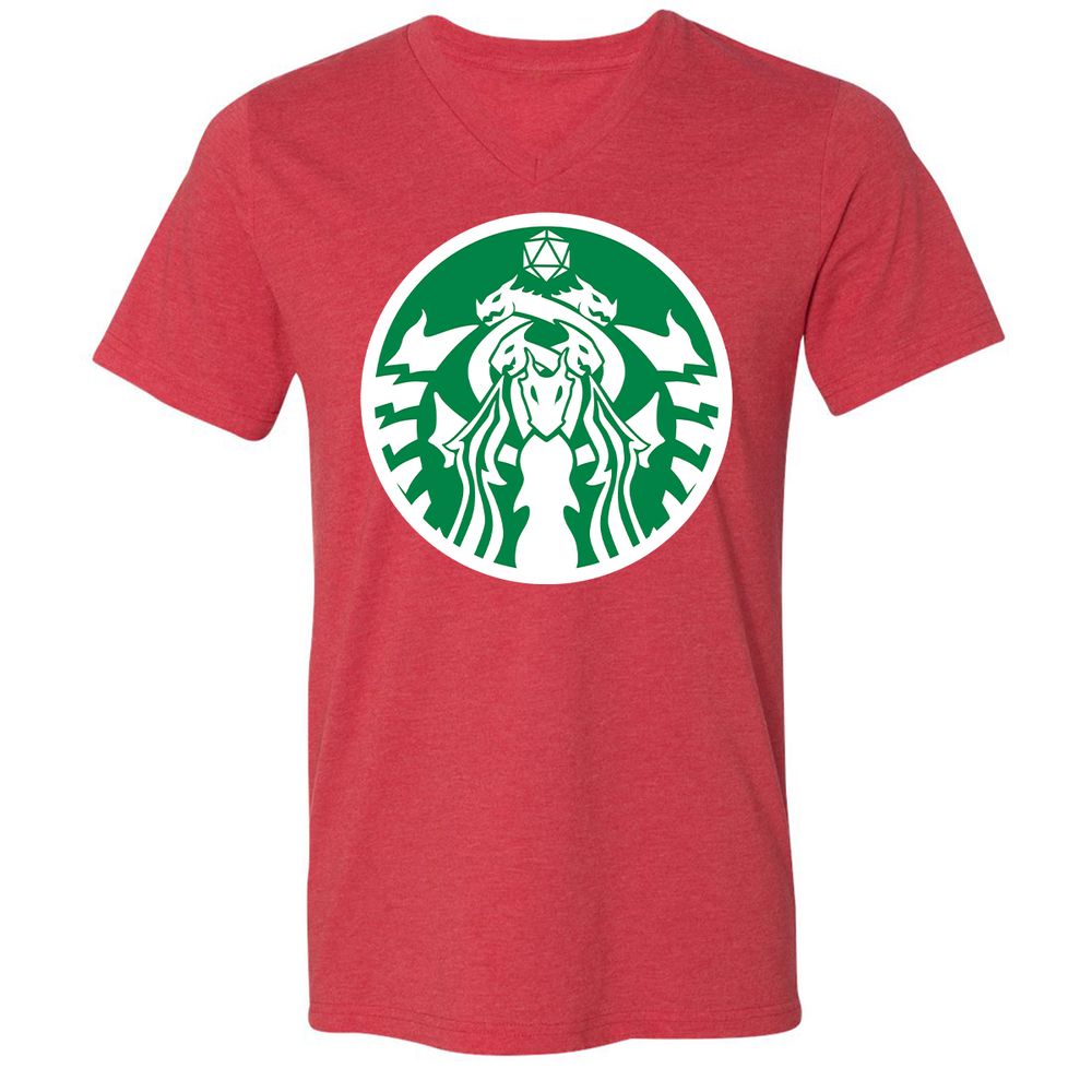 Unisex V-Neck T-Shirt - XXEC85R8 - Heather Red - 16