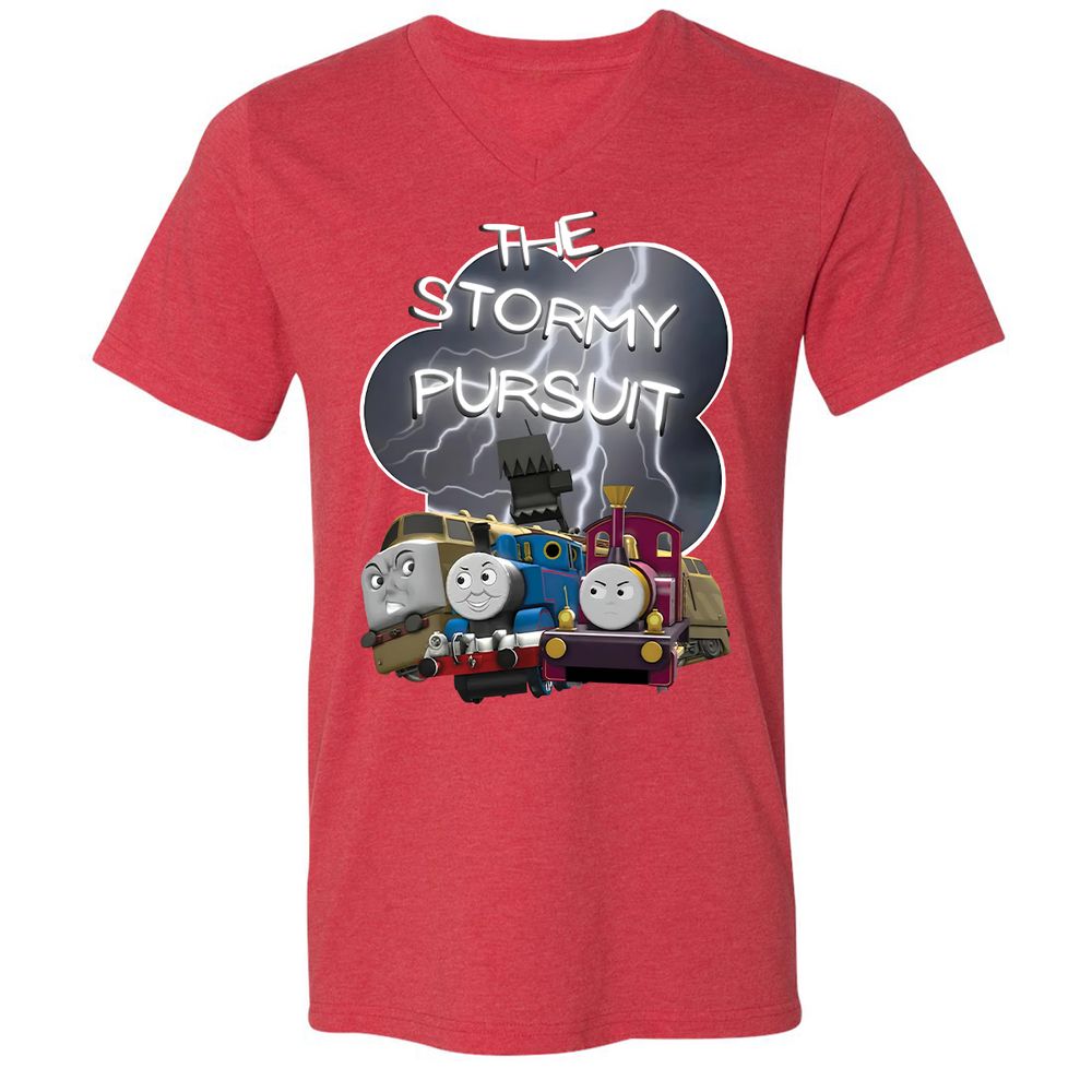 Unisex V-Neck T-Shirt - 465VYU2L - Heather Red - 16