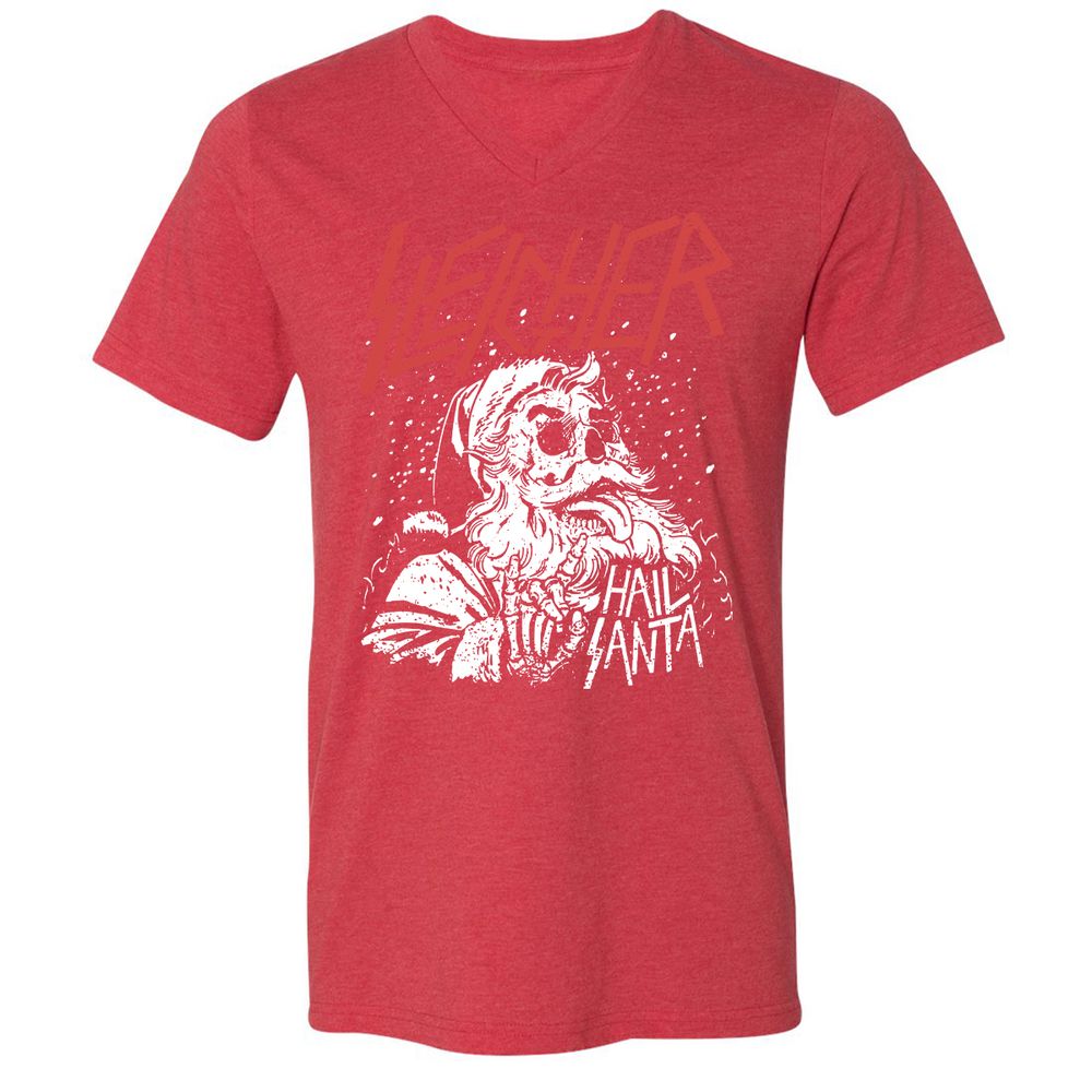 Unisex V-Neck T-Shirt - 26DWPNMX - Heather Red - 16