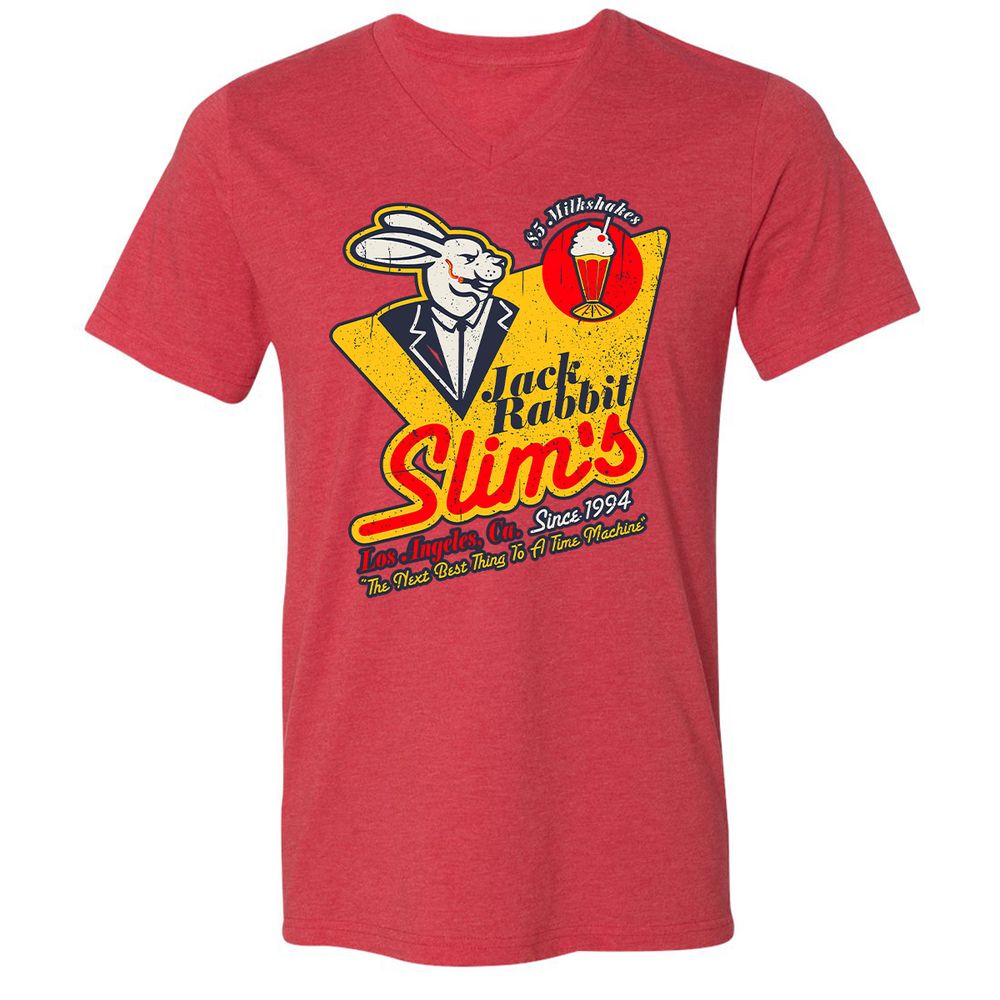 Unisex V-Neck T-Shirt - 211ANB8K - Heather Red - 16