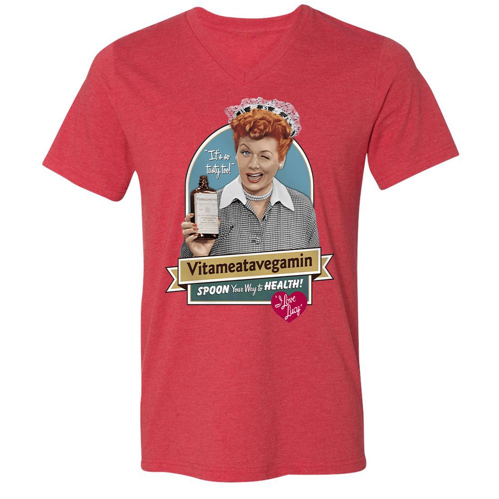 Unisex V-Neck T-Shirt - 2GAG99S8 - Heather Red - 16
